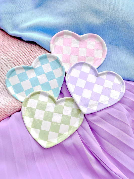 Pastel Check Trinket Dish