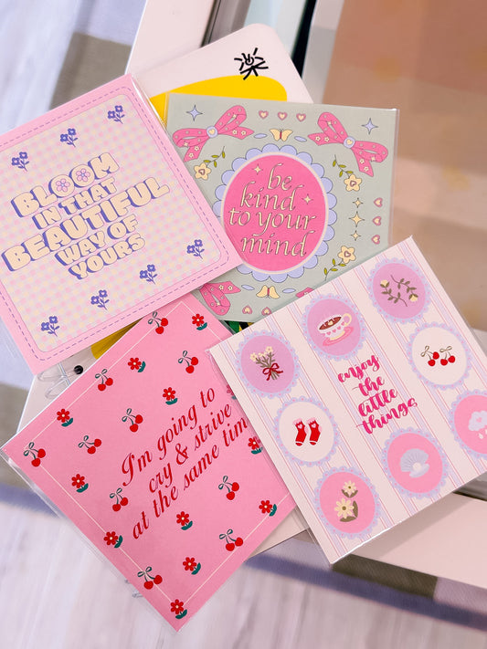 Spread Positivity Square Postcards