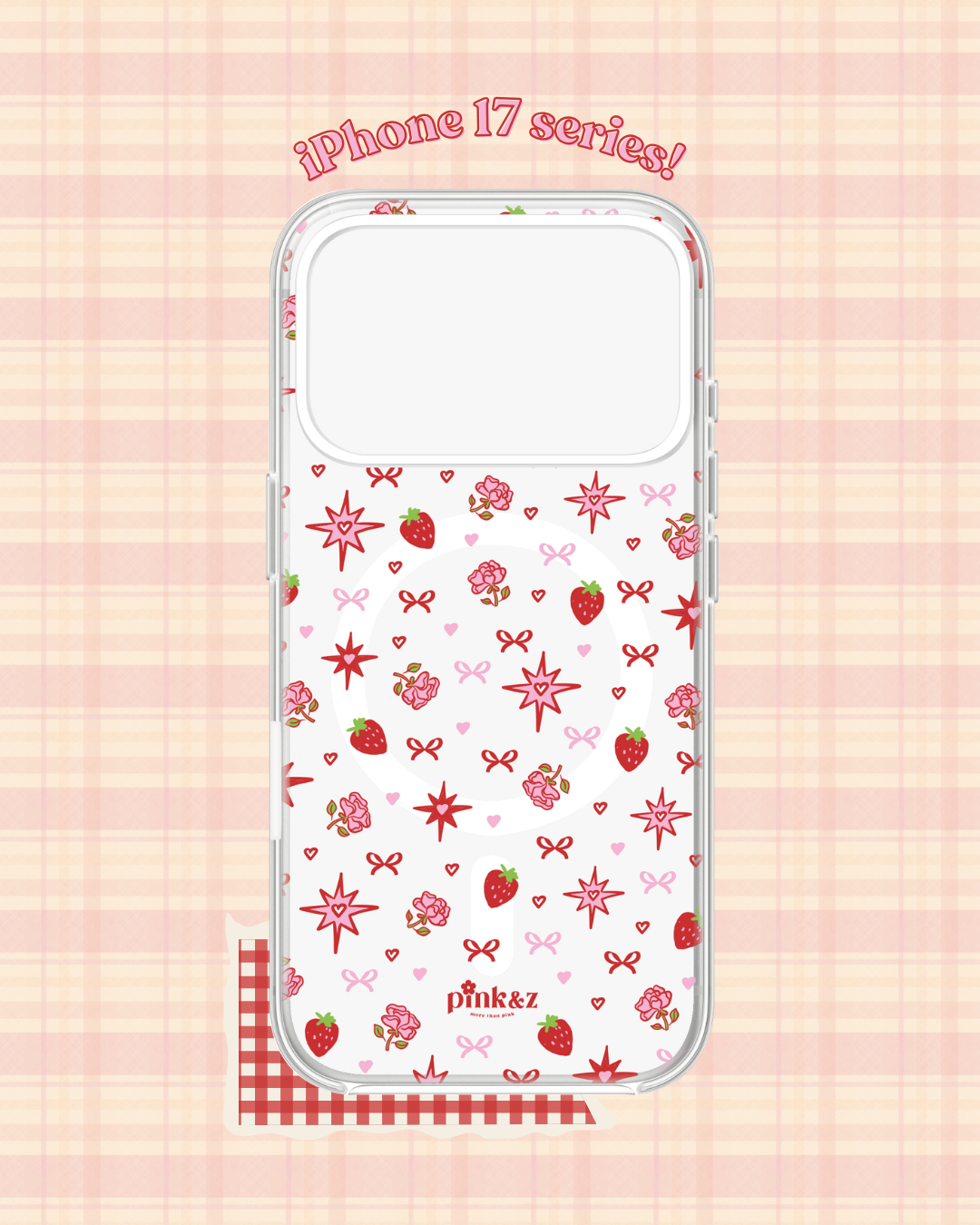 Strawberry Burst Transparent Impact iPhone Case