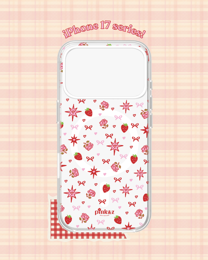Strawberry Burst Transparent Impact iPhone Case