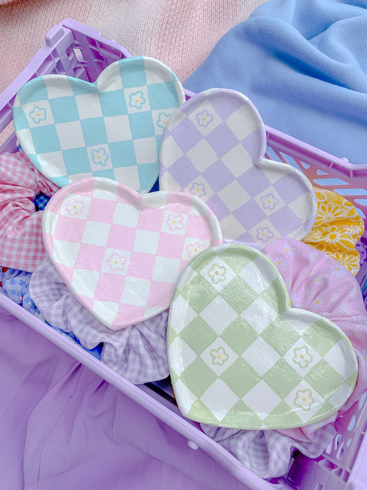 Pastel Check Trinket Dish