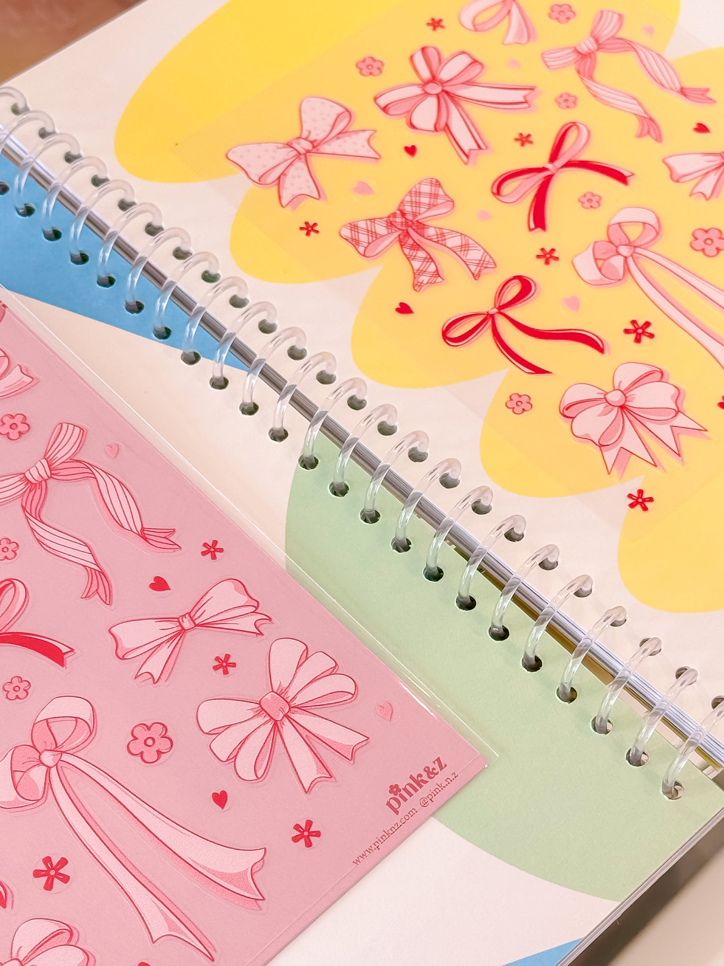 Pink Bows Transparent Sticker Sheet