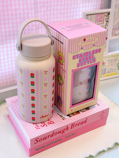 Stainless Steel Bottle with Handle & Spill Proof Lid