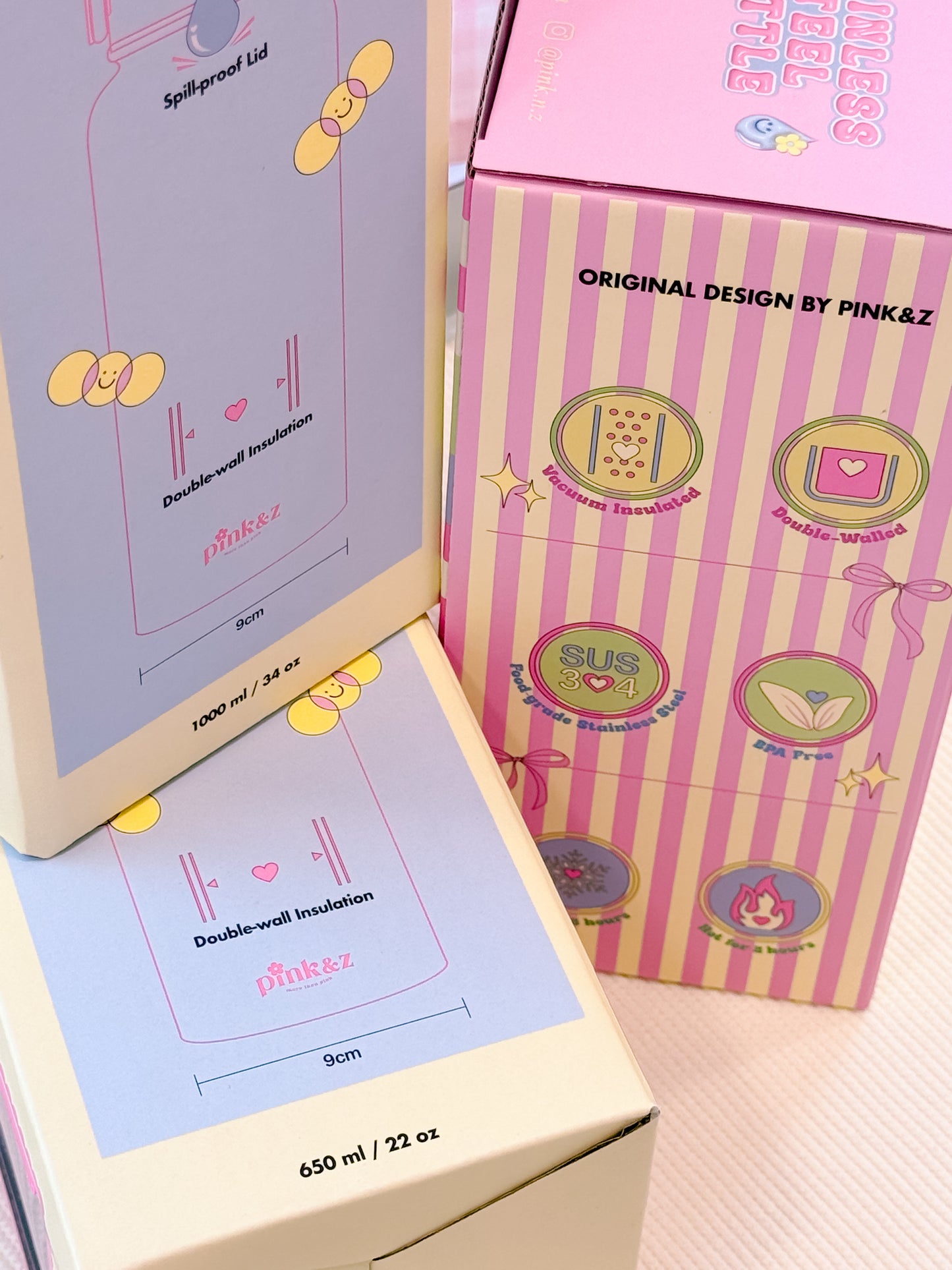 Stainless Steel Bottle with Handle & Spill Proof Lid