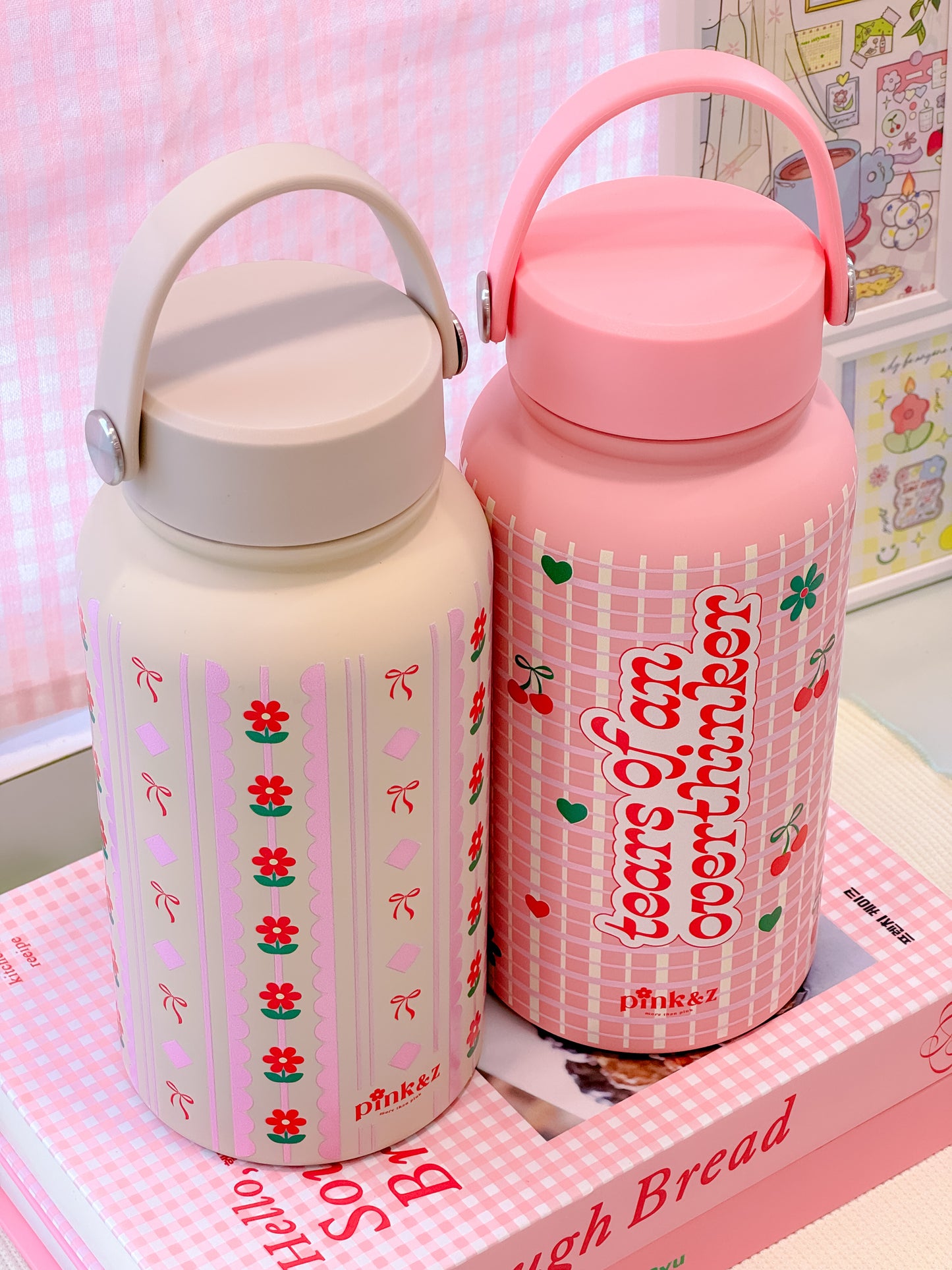 Stainless Steel Bottle with Handle & Spill Proof Lid