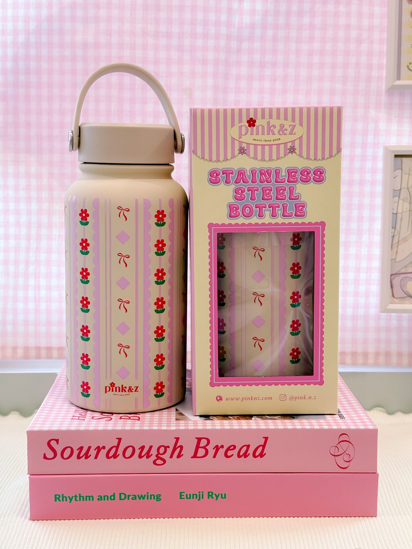 Stainless Steel Bottle with Handle & Spill Proof Lid