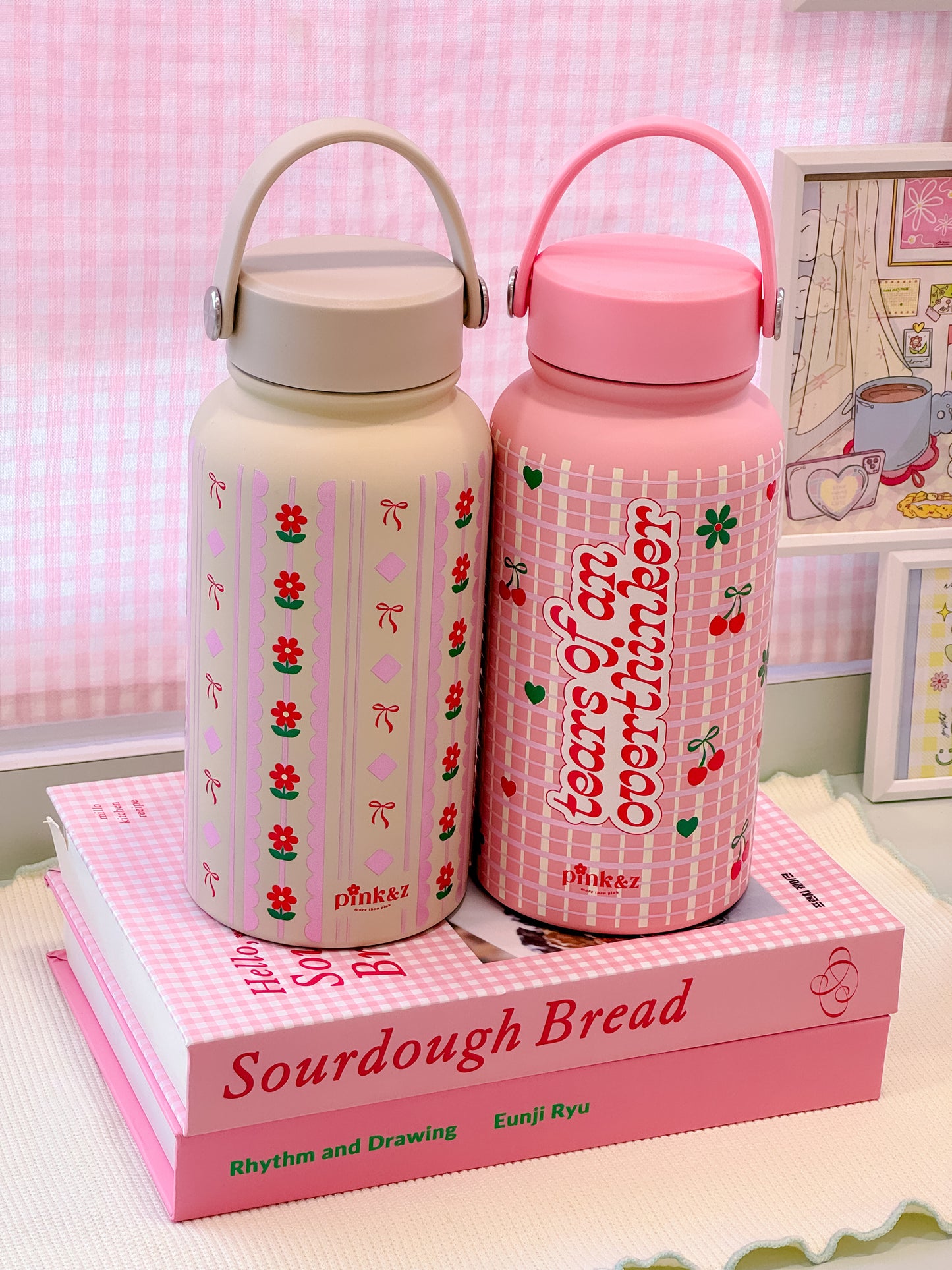 Stainless Steel Bottle with Handle & Spill Proof Lid