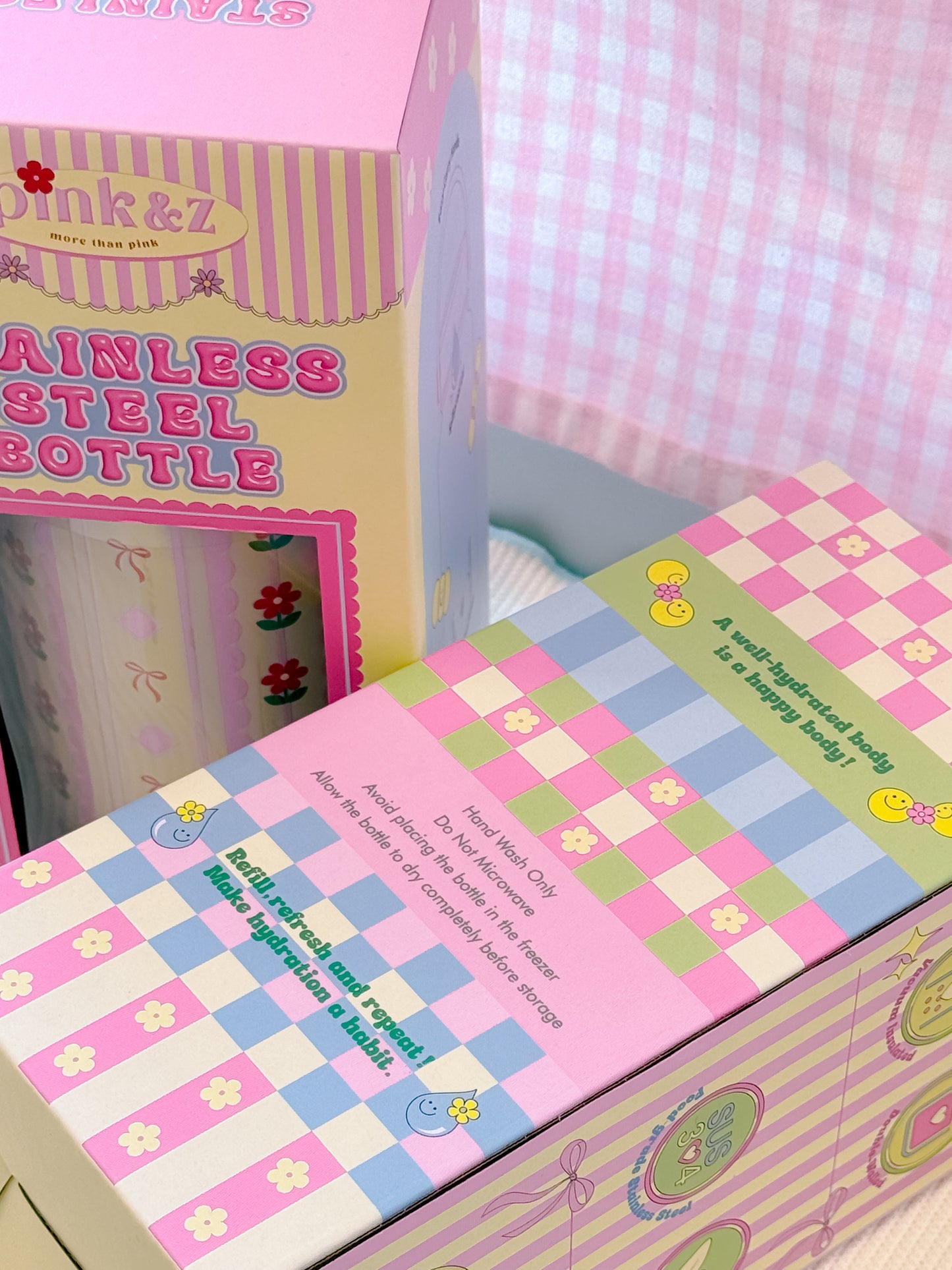 Stainless Steel Bottle with Handle & Spill Proof Lid