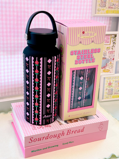 Stainless Steel Bottle with Handle & Spill Proof Lid