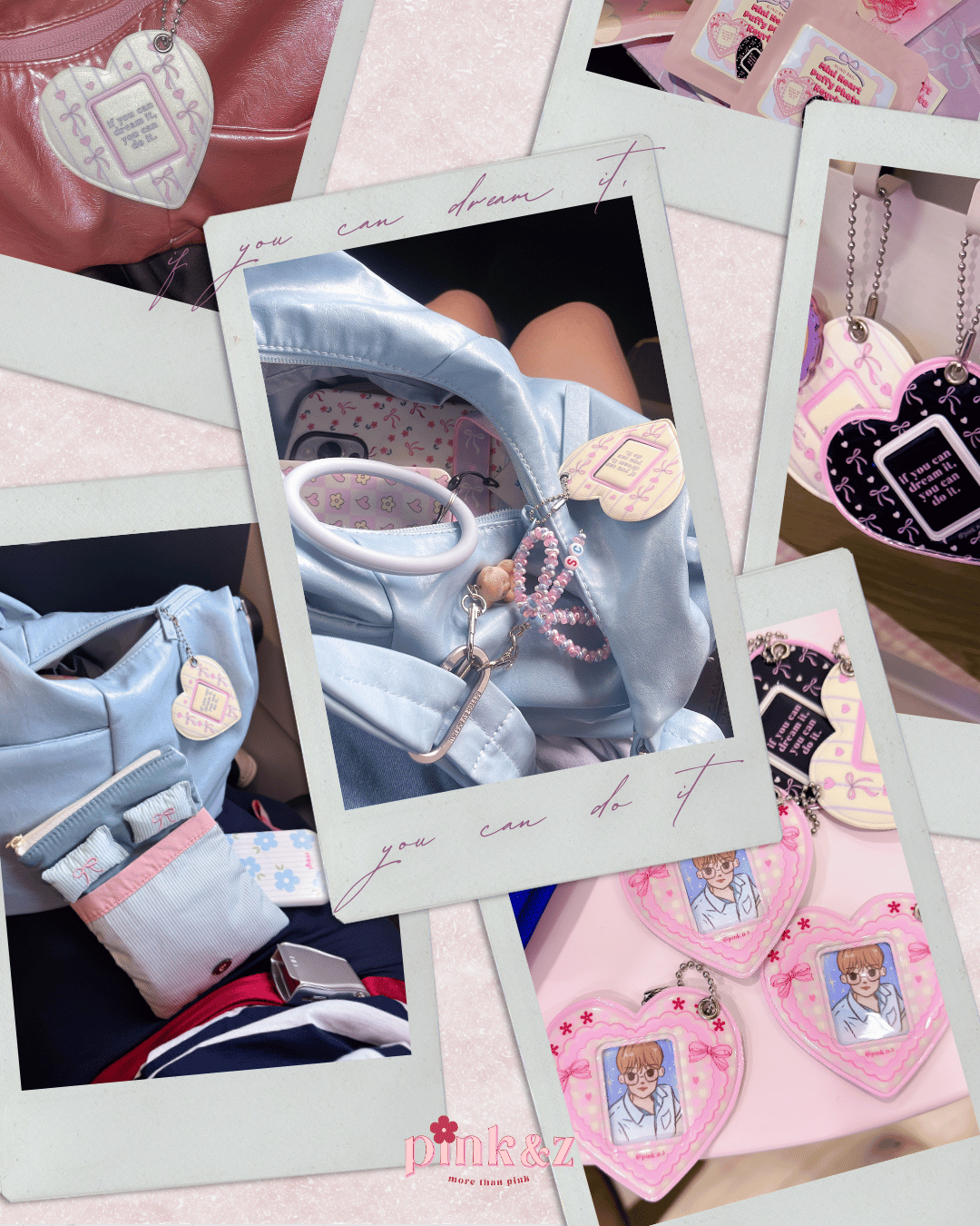 [Blind Pack] Puffy Heart Mini Keychain with Photo Frame / Idol photo keychain