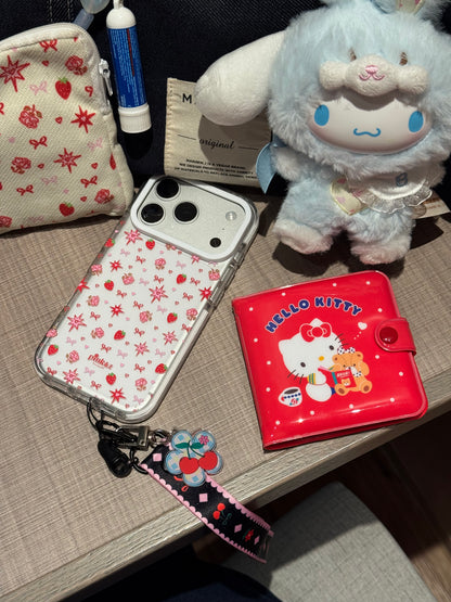 Strawberry Burst Transparent Impact iPhone Case