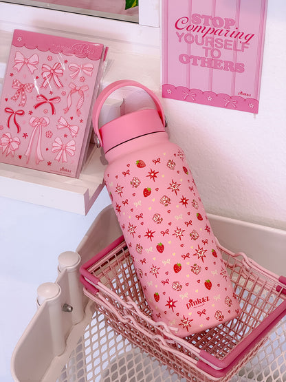 Stainless Steel Bottle with Handle & Spill Proof Lid