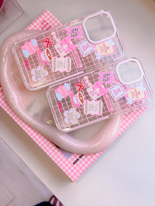 Quote Stickers Transparent Impact iPhone Case