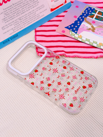 Strawberry Burst Transparent Impact iPhone Case