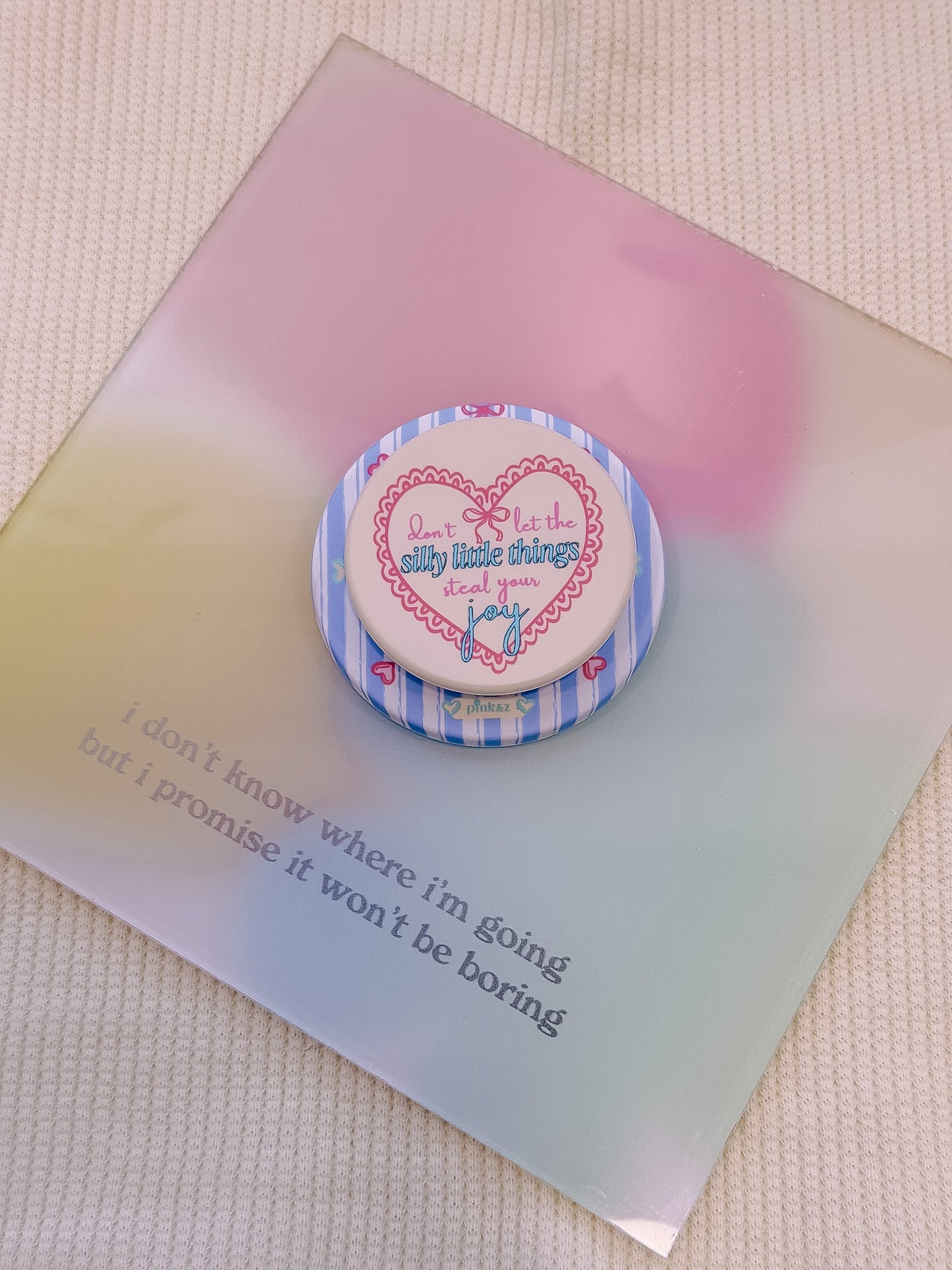 Positivity Round Matte Magnetic Phone Grip (complimentary Magnetic Ring sticker)