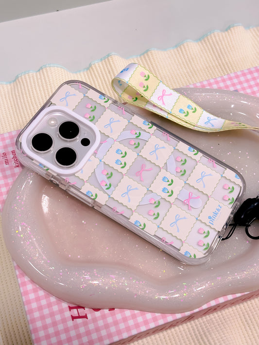 Tuilp Bow Transparent Impact iPhone Case
