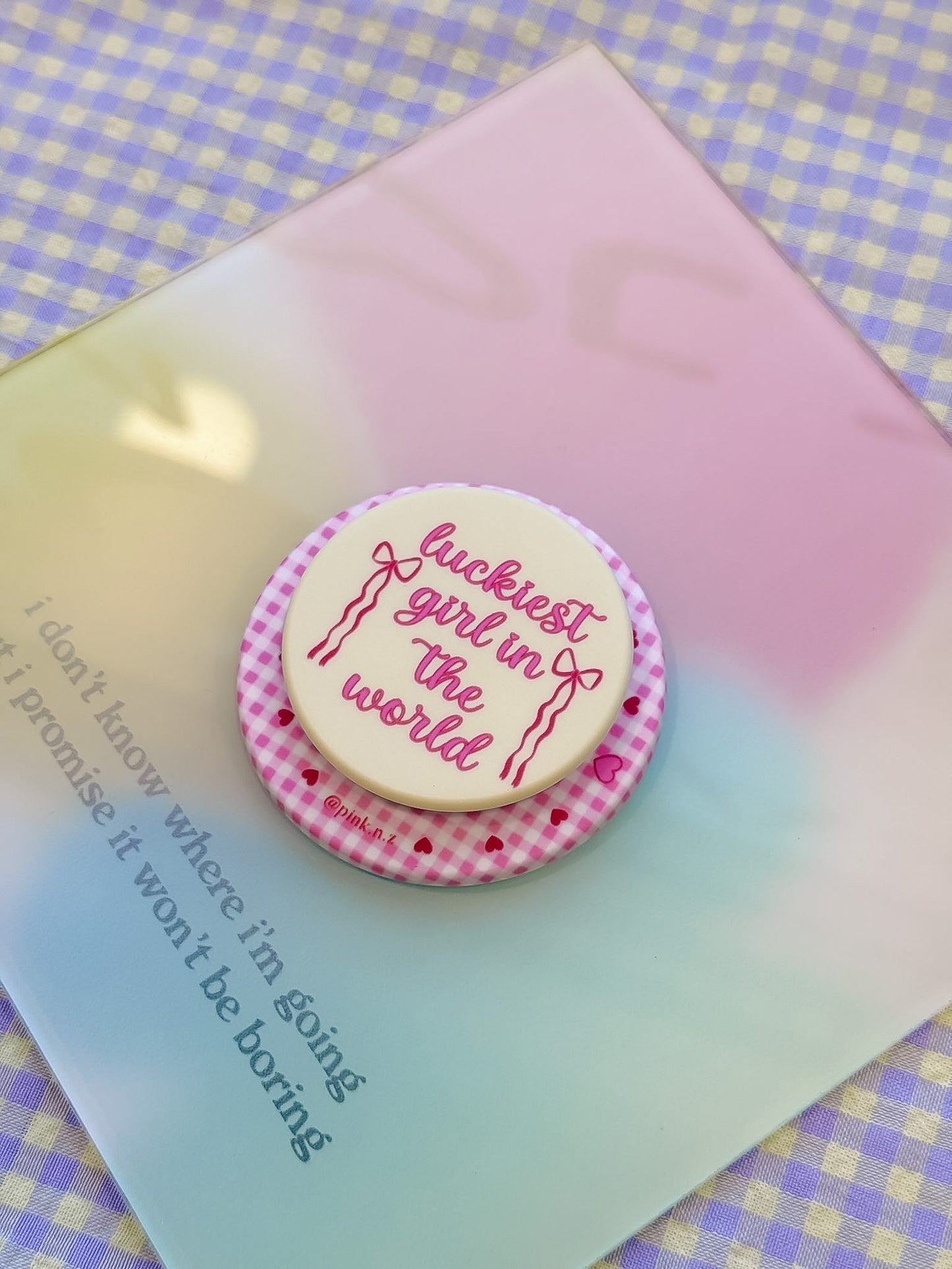 Positivity Round Matte Magnetic Phone Grip (complimentary Magnetic Ring sticker)