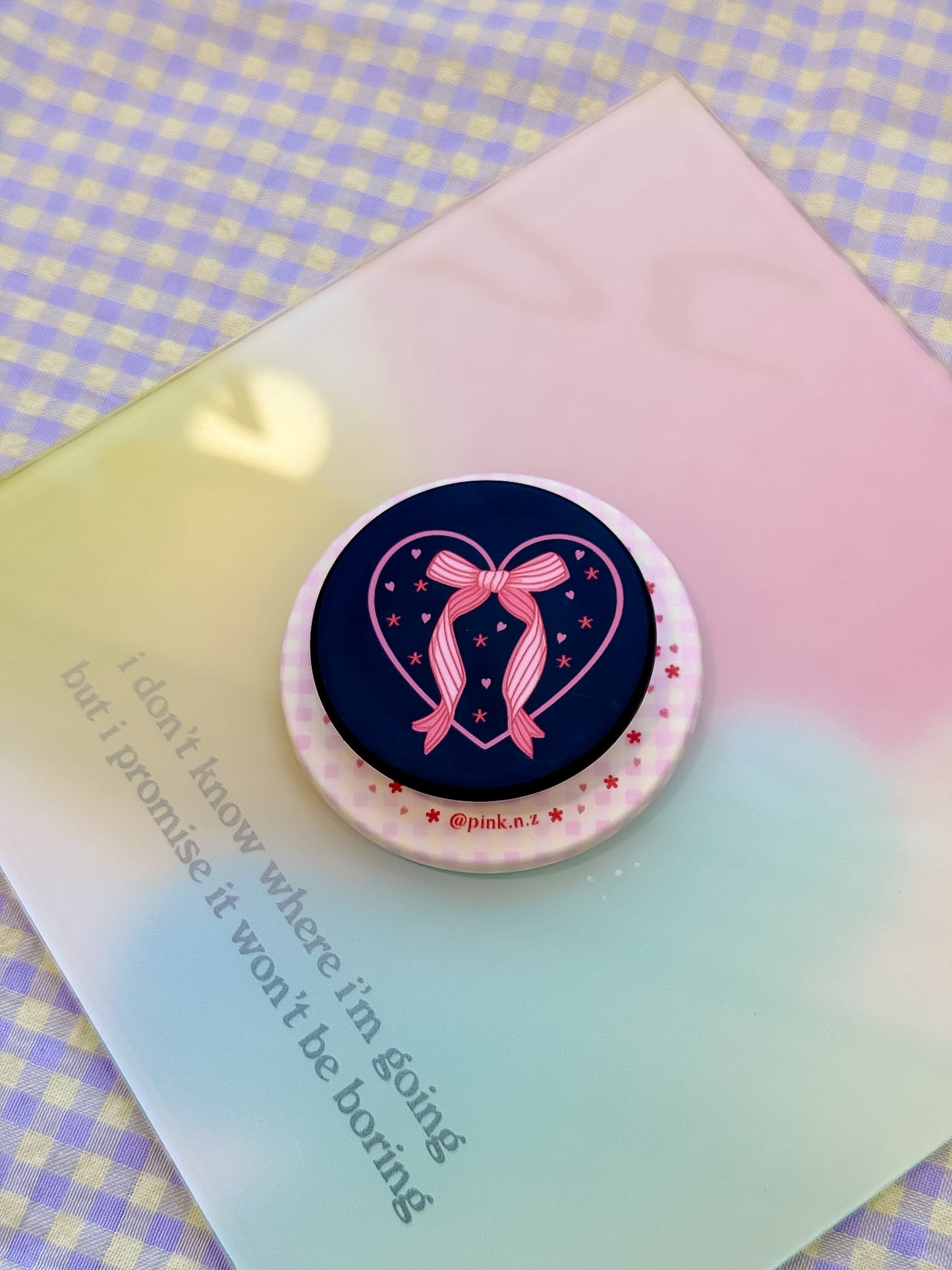 Positivity Round Matte Magnetic Phone Grip (complimentary Magnetic Ring sticker)