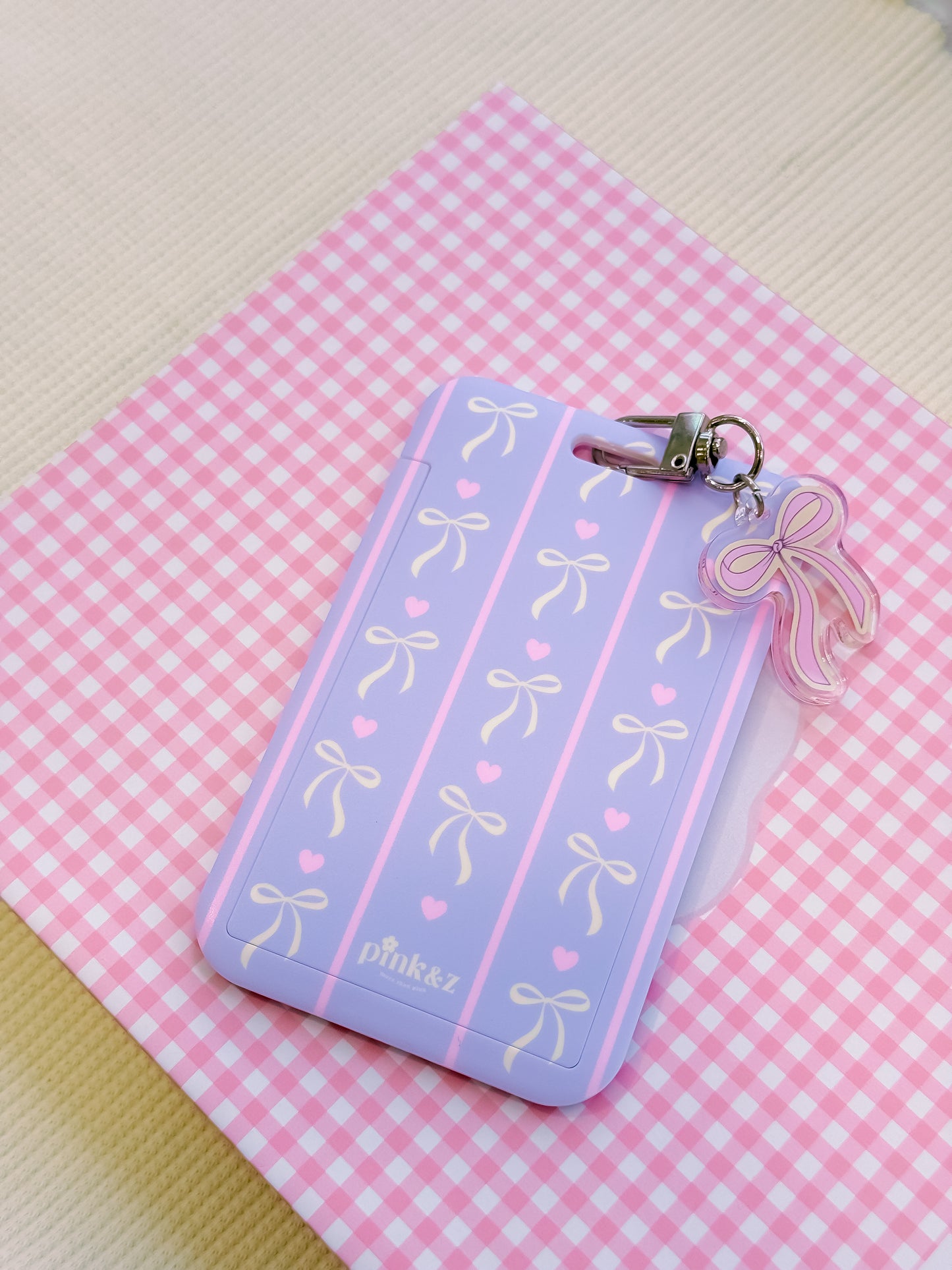 (NO lanyard) Card Case & Mini Keychain Set