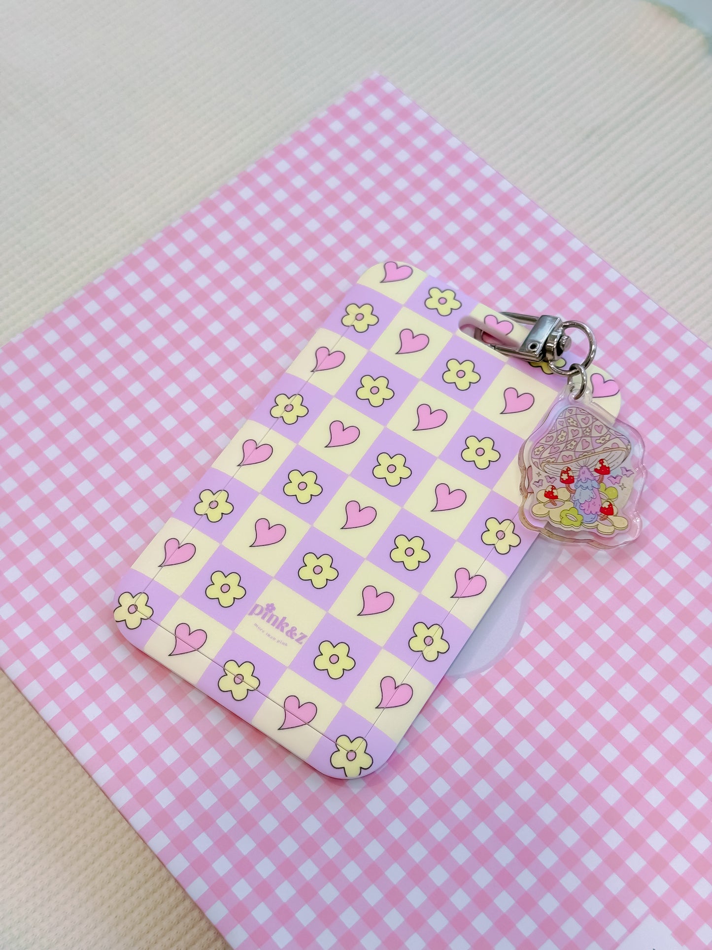 (NO lanyard) Card Case & Mini Keychain Set