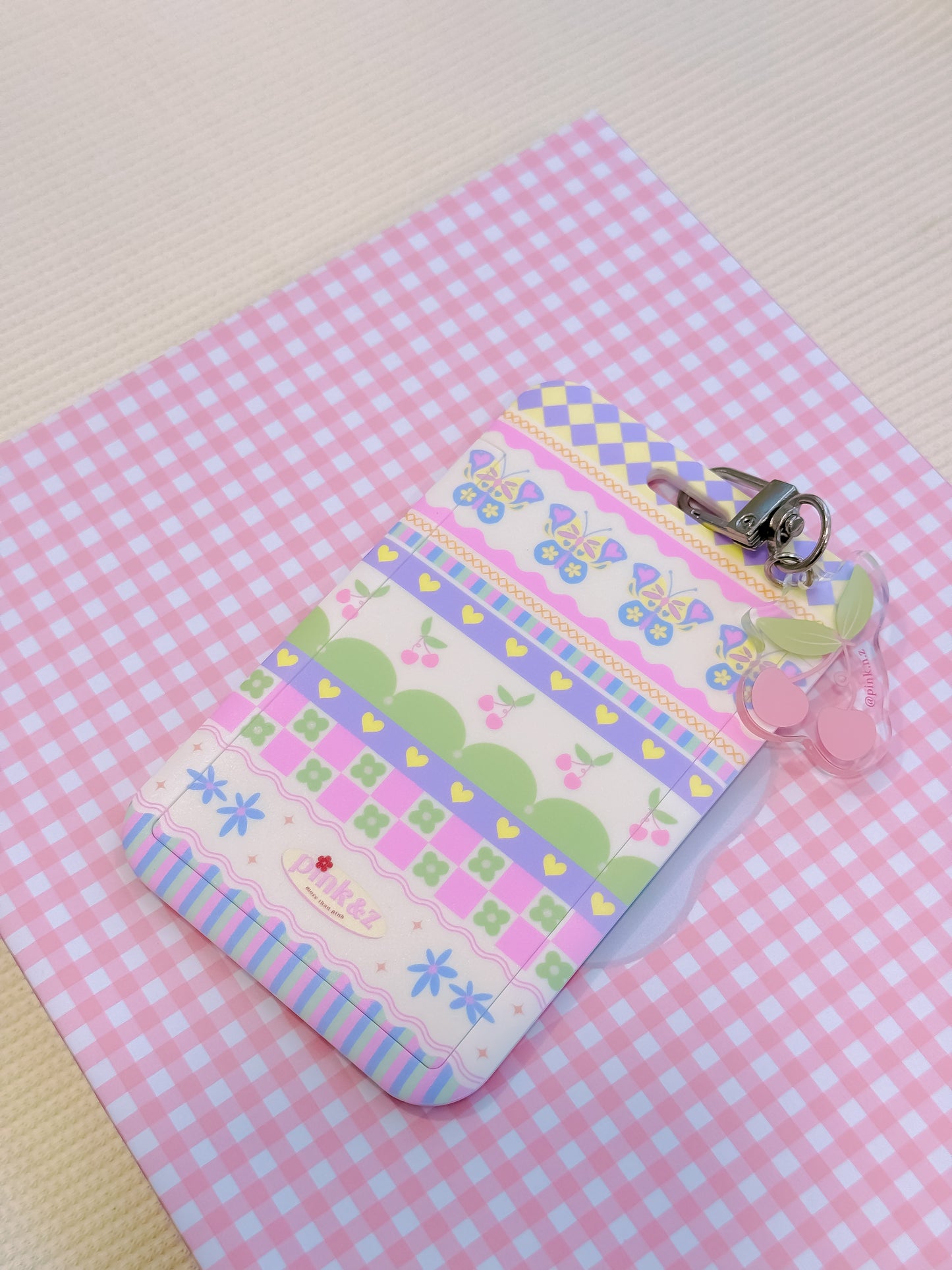 (NO lanyard) Card Case & Mini Keychain Set