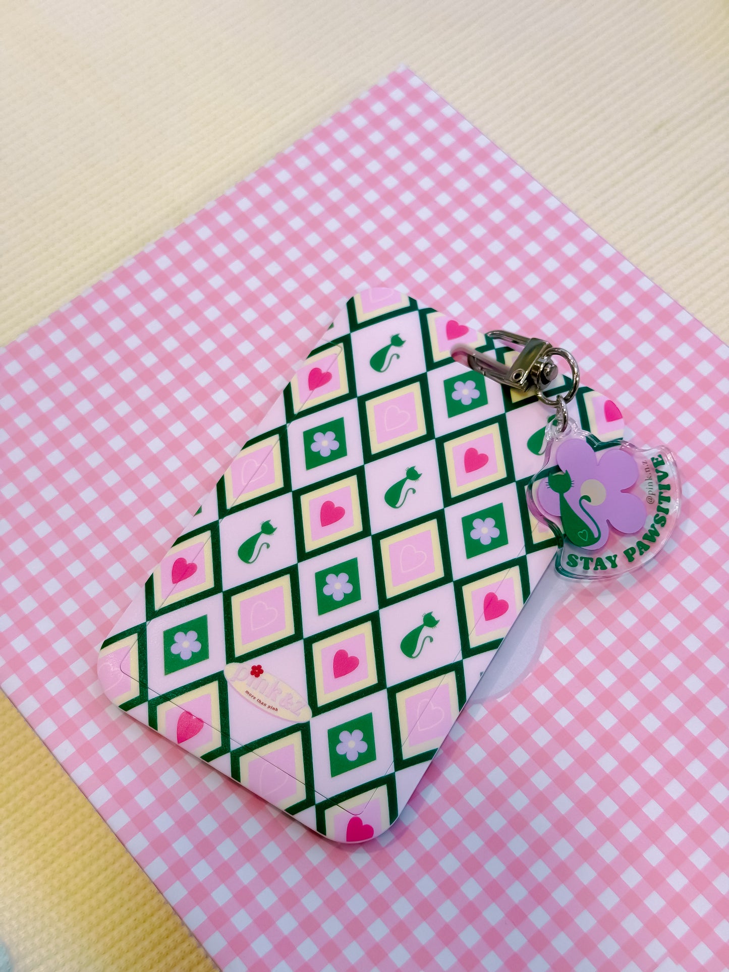 (NO lanyard) Card Case & Mini Keychain Set