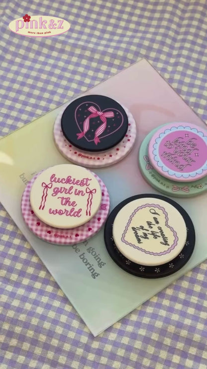 Positivity Round Matte Magnetic Phone Grip (complimentary Magnetic Ring sticker)