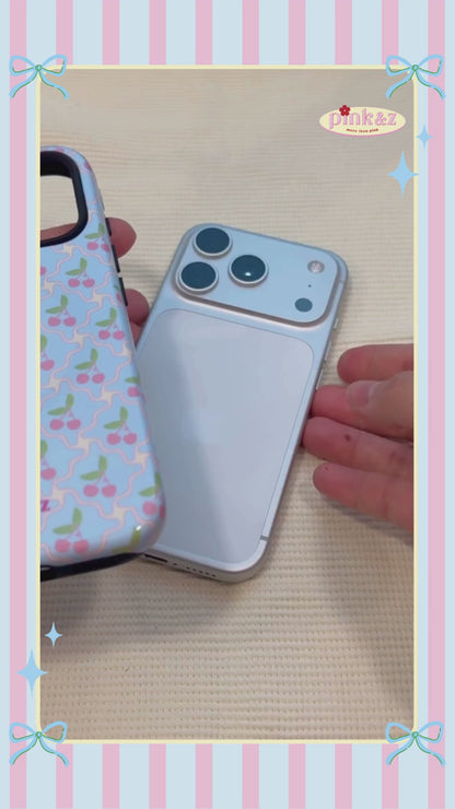 Blue Gingham Cherry Phone Case